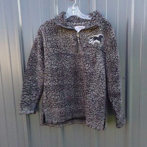 Back in the Saddle Gray 1/4 Zip Pullover- Size S